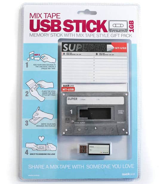 Suck UK Mix Tape USB Memory Stick  Retro Novelty Item