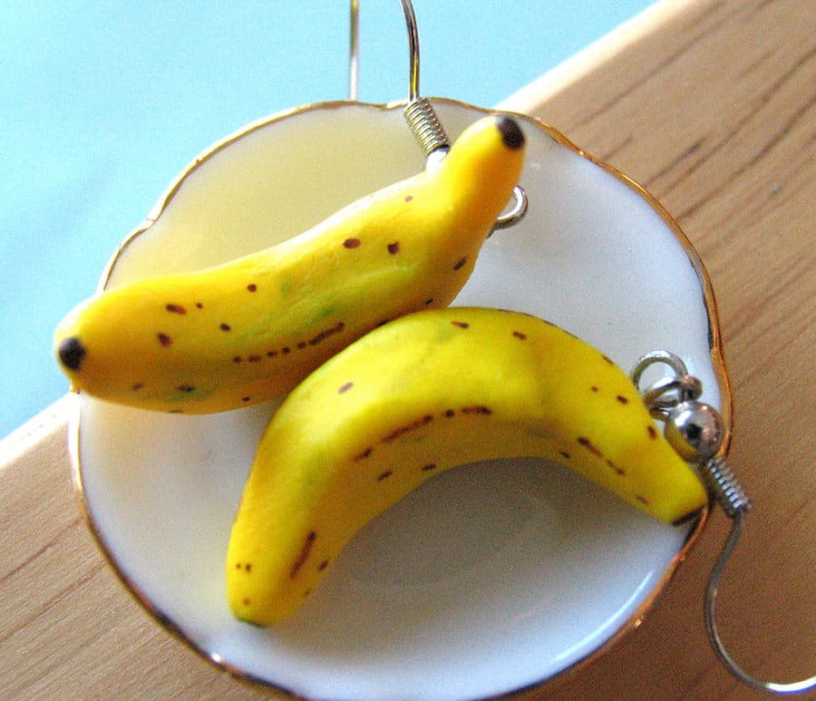 A Little Awesome Banana Earrings Food Fashion