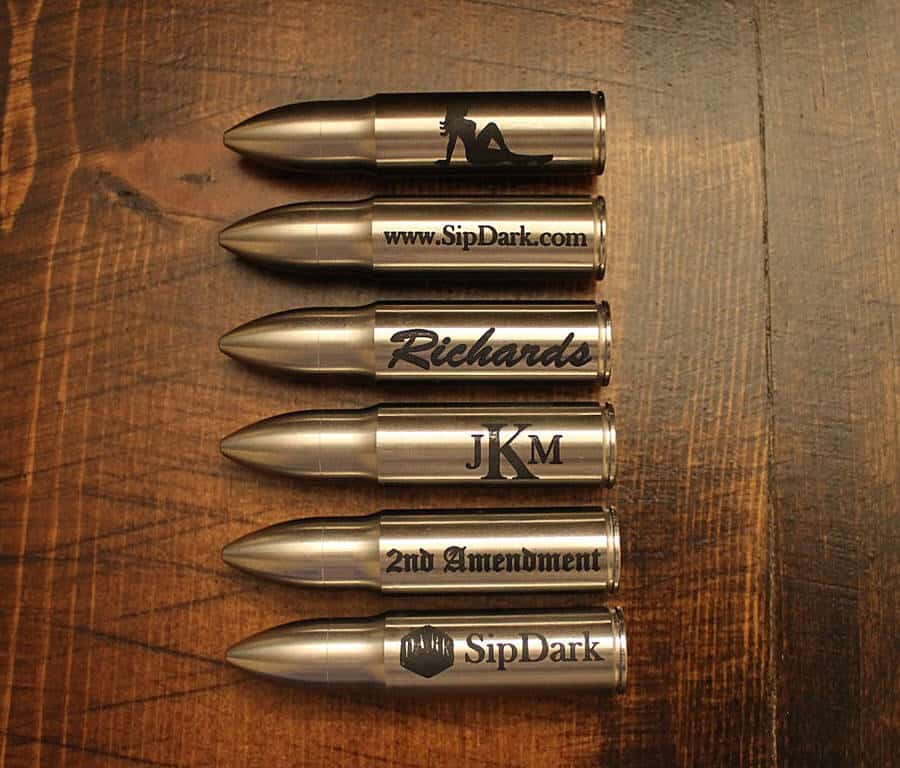 Sip Dark Custom Engraved Whiskey Bullet Buy Cool Personalized Gift for Men