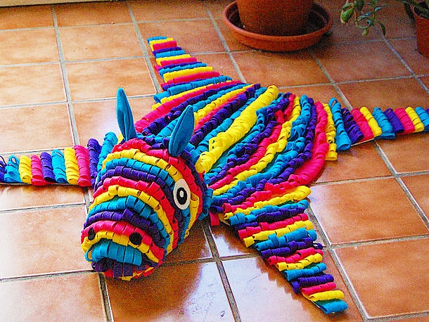 Some Rabbits Felt Piñata Skin Rug Festive Party Decoration