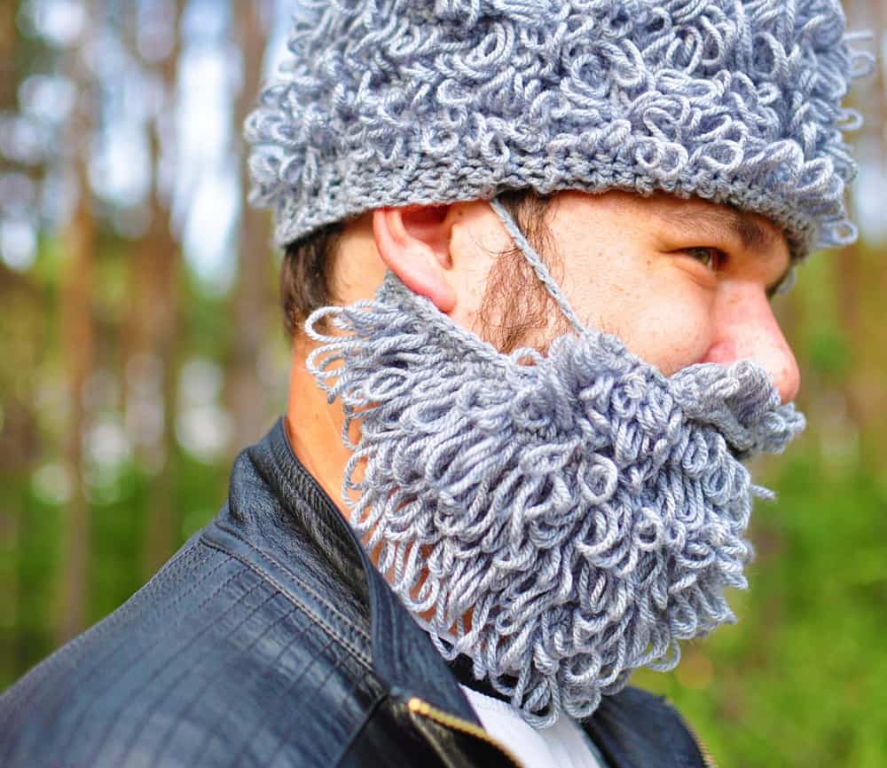 Warm Yourself Lumbersexual Crochet Beard Cool Gift for Him