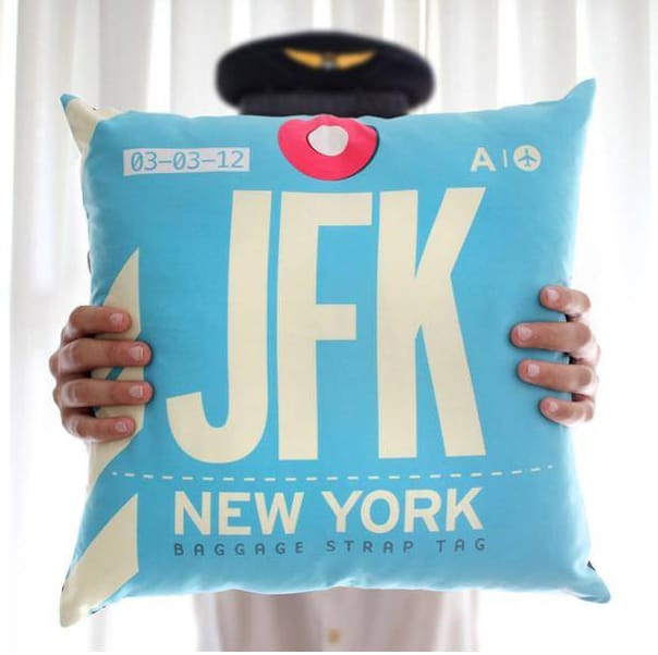 Airportag JFK Throw Pillow Cool Things to Buy Her