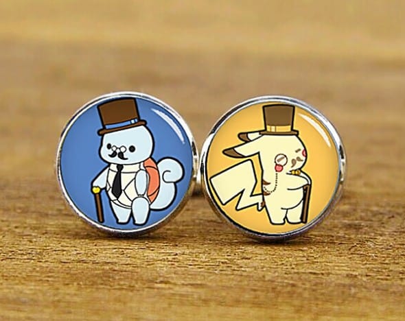 Artfire Supplies Custom Pokemon Cufflinks Artfire Supplies Custom Pokemon Cufflinks