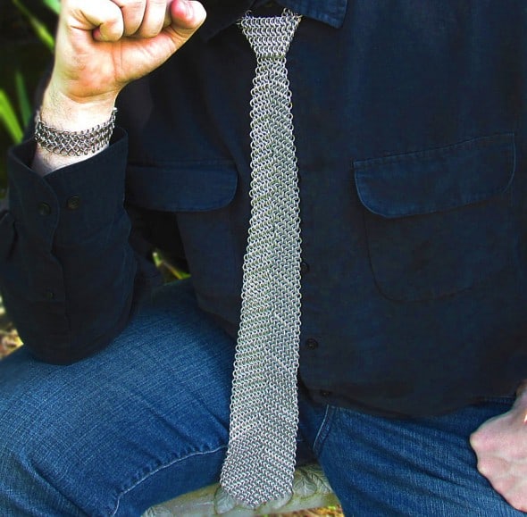 Creative Reflections Chainmaille Neck Tie Cool Gift to Buy Him Creative Reflections Chainmaille Neck Tie Cool Gift to Buy Him
