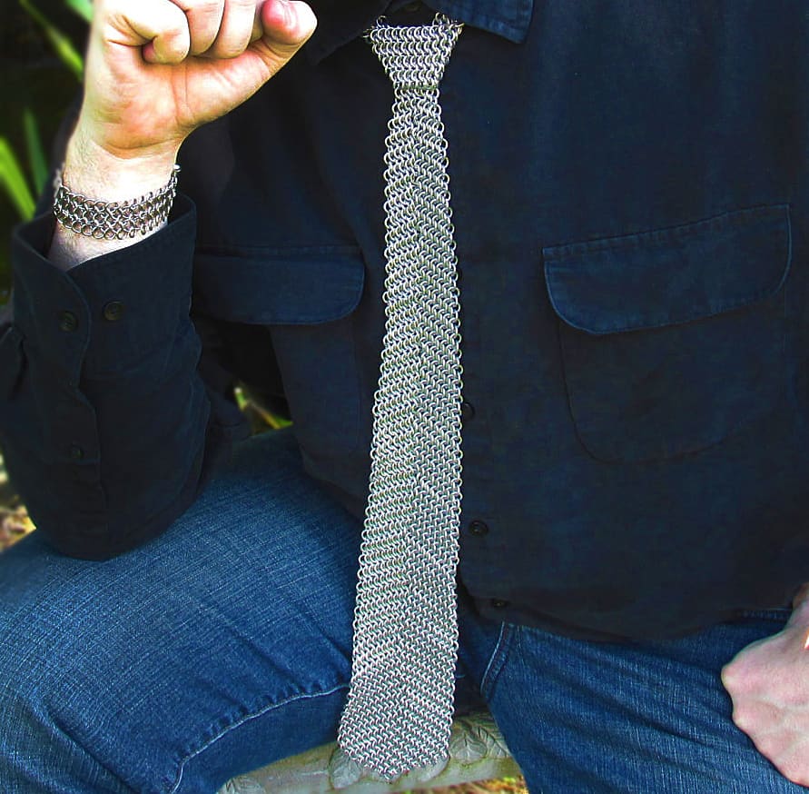 Creative Reflections Chainmaille Neck Tie Cool Gift to Buy Him