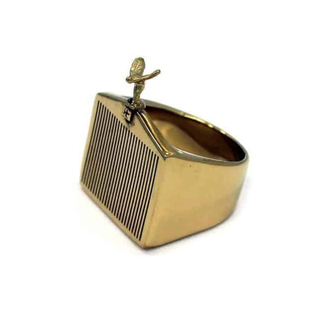 Han Cholo Grill Ring Gold Left Side View