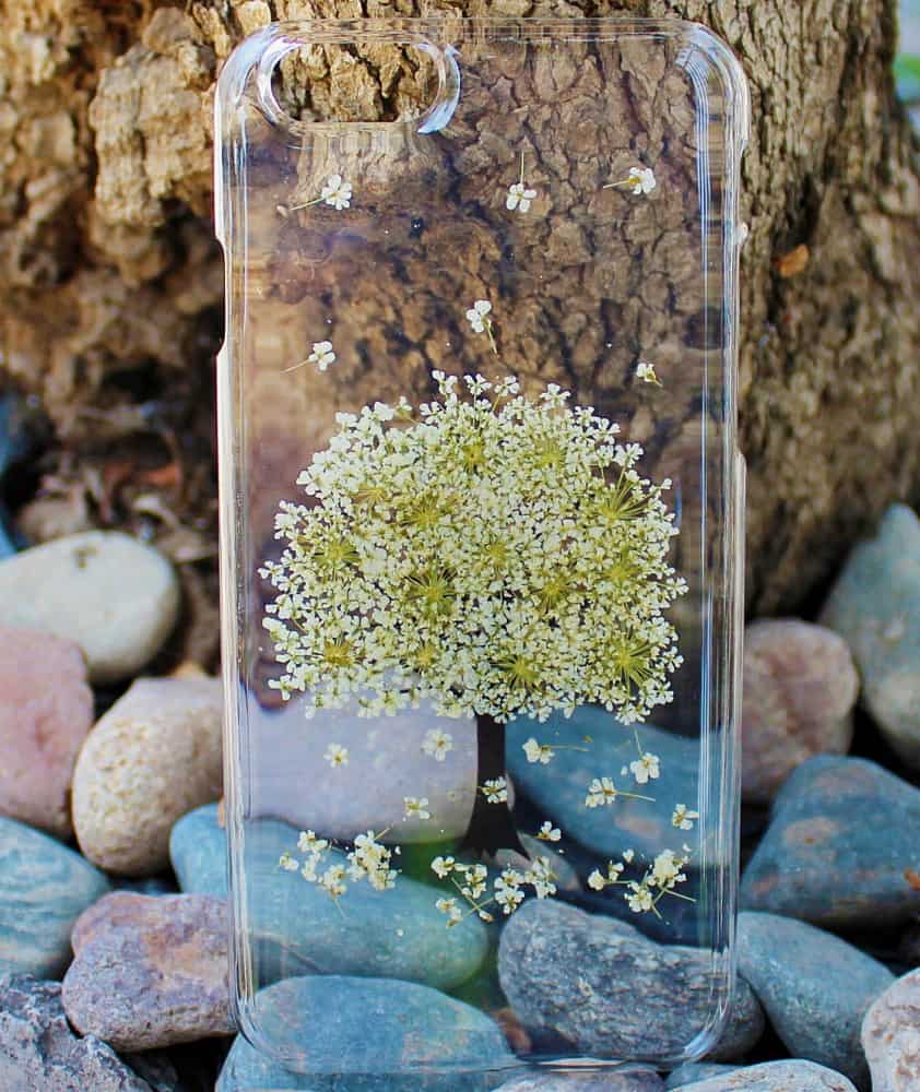 House of Blings Dried Pressed Flowers Phone Clear Case Niece Gift Idea