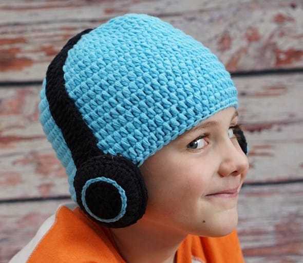 Hug A Bug Kids Crocheted Headphone Hat Buy Gift for Kids Hug A Bug Kids Crocheted Headphone Hat Buy Gift for Kids