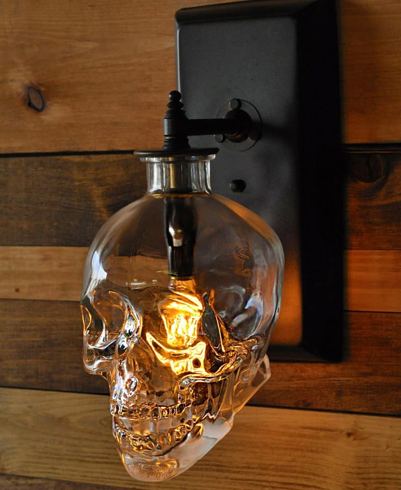 Moonshine Lamp Skull Wall Sconce Cool Mancave Stuff to Buy