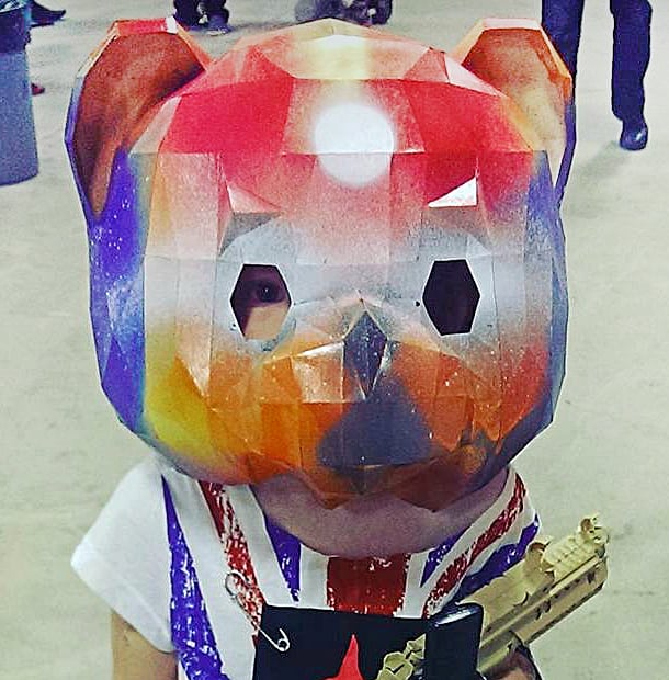 RPS Creations Teddy Bear Mask Paper Costume