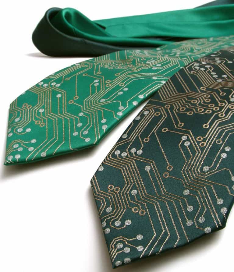 Scatterbrain Ties Circuit Board Geek Tie Computer Themed Fashion Accessory