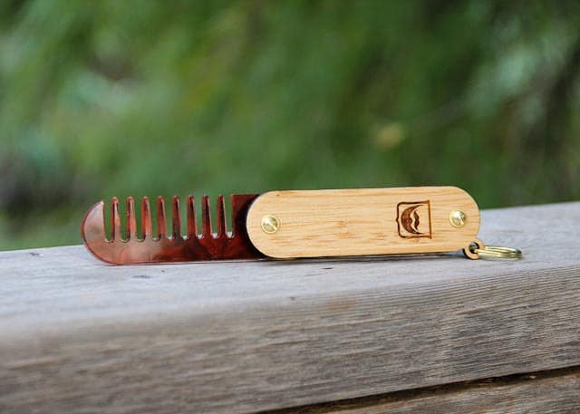 miniFab Personalized Pocket Beard Comb Hipster