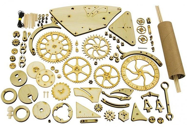 Abong Mechanical Wooden Clock Kit Build Your Own  House Accessory