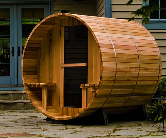 Almost Heaven Saunas Canopy Barrel Sauna Cool Gift to Buy for Couples