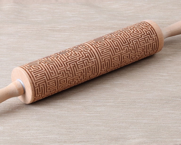 Elegance in Mud Maze Engraved Rolling Pin Cool Kitchen Product to Buy