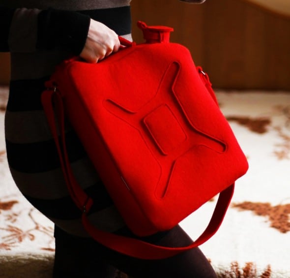 Krukru Studio Red Gas Can Bag Trendy Fashion Accessory to Buy Krukru Studio Red Gas Can Bag Trendy Fashion Accessory to Buy