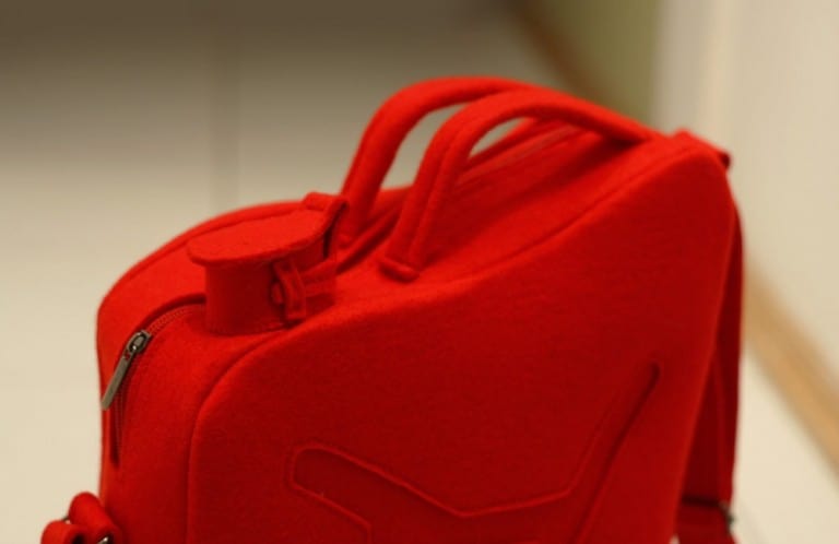 Krukru Studio Red Gas Can Bag Unique Fashion Accessory to Buy