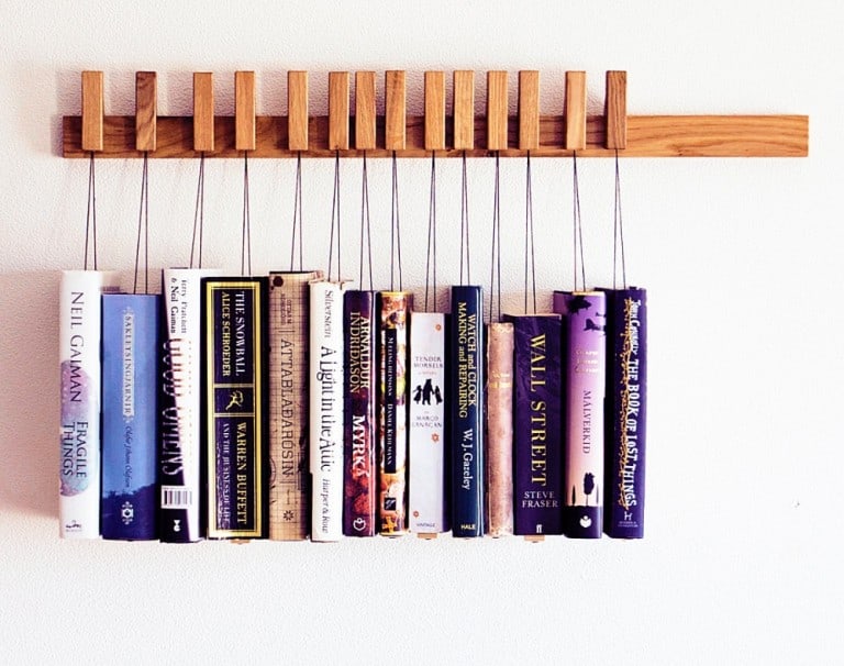 Old and Cold Hanging Book Rack Cool Fixture to Buy