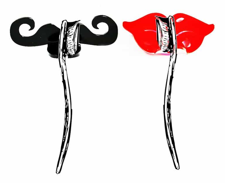 Sheyne Lips and Mustache Toothbrush Holder Cute Teenager Must Haves