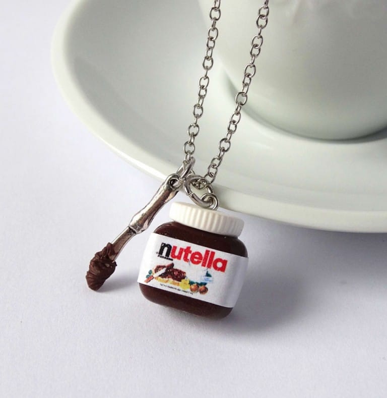 Shiny Stuff Creations Kawaii Nutella with Spoon Necklace Cute Handmade Accessories