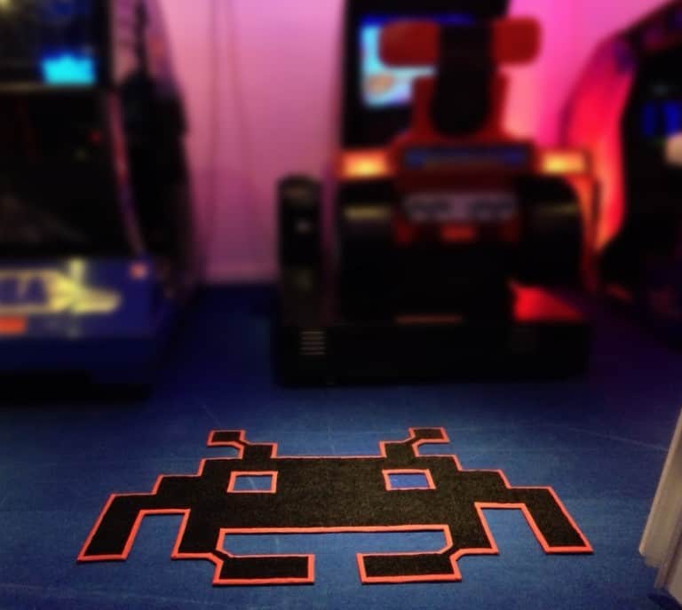 Space Invaders Mats Space Invader Shaped Rug Geek Stuff to Buy