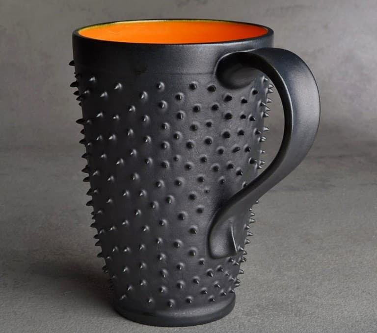 Symmetrical Pottery Spiky Coffee Mug Gift Ideas For Officemates