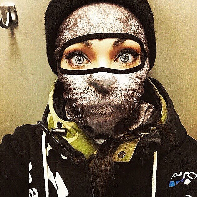 Teya Salat Animal Ski Mask Grey Cat Balaclava