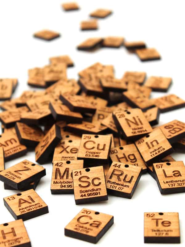 Timber Green Woods Custom Chemistry Element Keychain Uniquely Creative Periodic Table Keychain