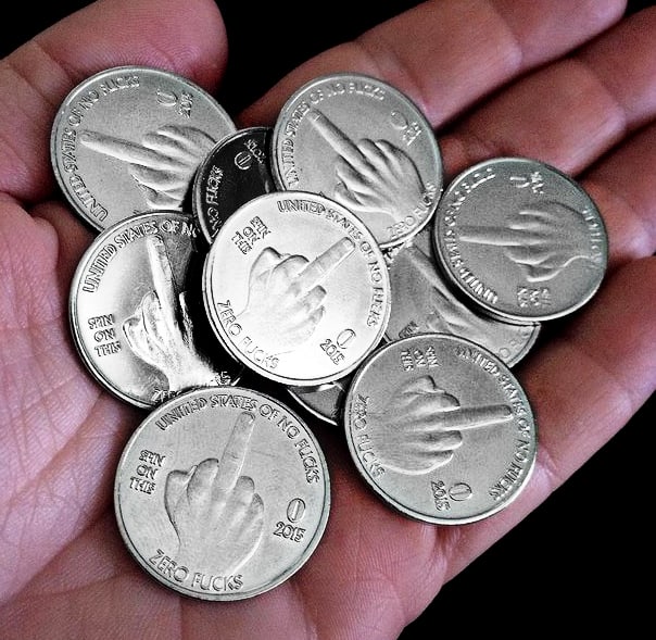 Zero Fucks Given Coin Fake Coins For Games