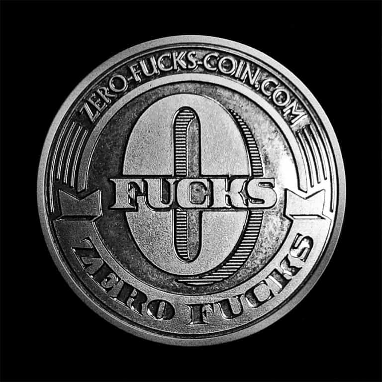 Zero Fucks Given Coin Hillarious Collectibles