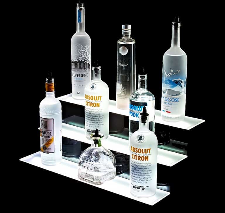 Armana Productions 3 Step Illuminated Liquor Display Shelves Drinkers Must Haves