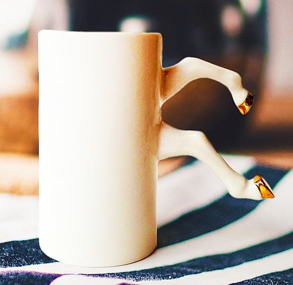 Barceramics White Ceramic Mug with Gold Hooves Buy Cool Unique Utensils Barceramics White Ceramic Mug with Gold Hooves Buy Cool Unique Utensils