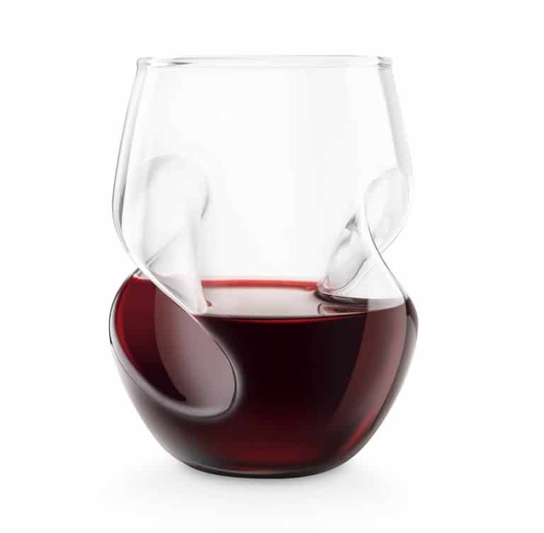 GG5009-Red-Final Touch Conundrum Aerating Wine Glass Elegant Liquor Drinkware