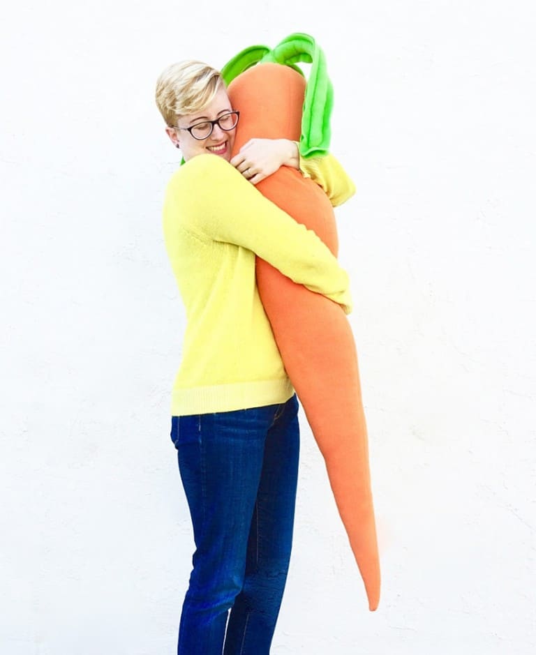 Jumbo Jibbles Giant Carrot Body Pillow Cute Huggable Stuff