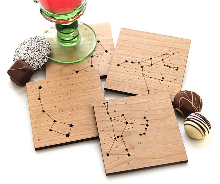 Pepper Sprouts Star Constellations Coaster House Warming Gift Idea