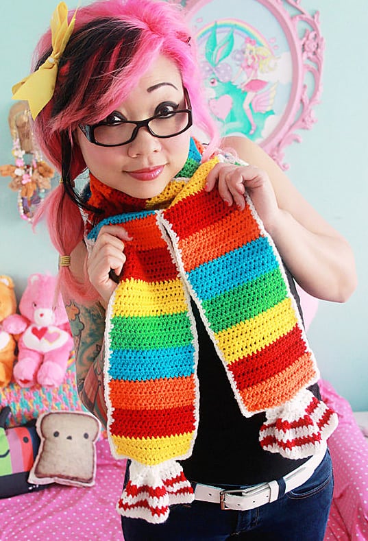 Twinkie Chan Rainbow Tart Candy Scarf Buy Unique Crochet Garments