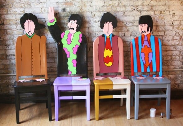 Fendos Art The Beatles Yellow Submarine Chairs Buy Beatles Collectible Fendos Art The Beatles Yellow Submarine Chairs Buy Beatles Collectible