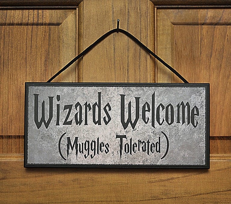 Happy Distraction Wizards Welcome (Muggles Tolerated) Plaque Cool Collectibles