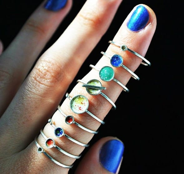 Jewelry Three Snails Planet Rings Gift Idea For Her Jewelry Three Snails Planet Rings Gift Idea For Her