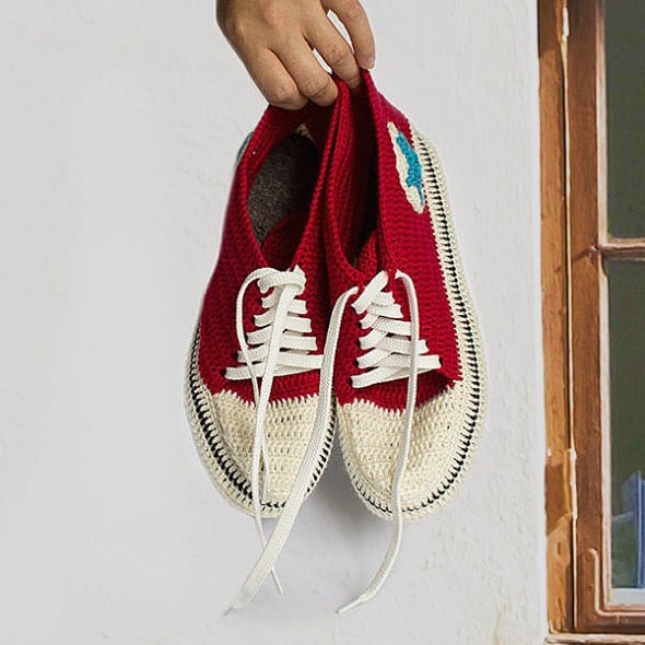 Knit and Leather Knitted Sneakers Gift Idea For Him Knit and Leather Knitted Sneakers Gift Idea For Him