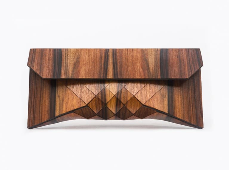 Tesler Mendelovitch Wood Clutch Cool Wooden Design Accessory