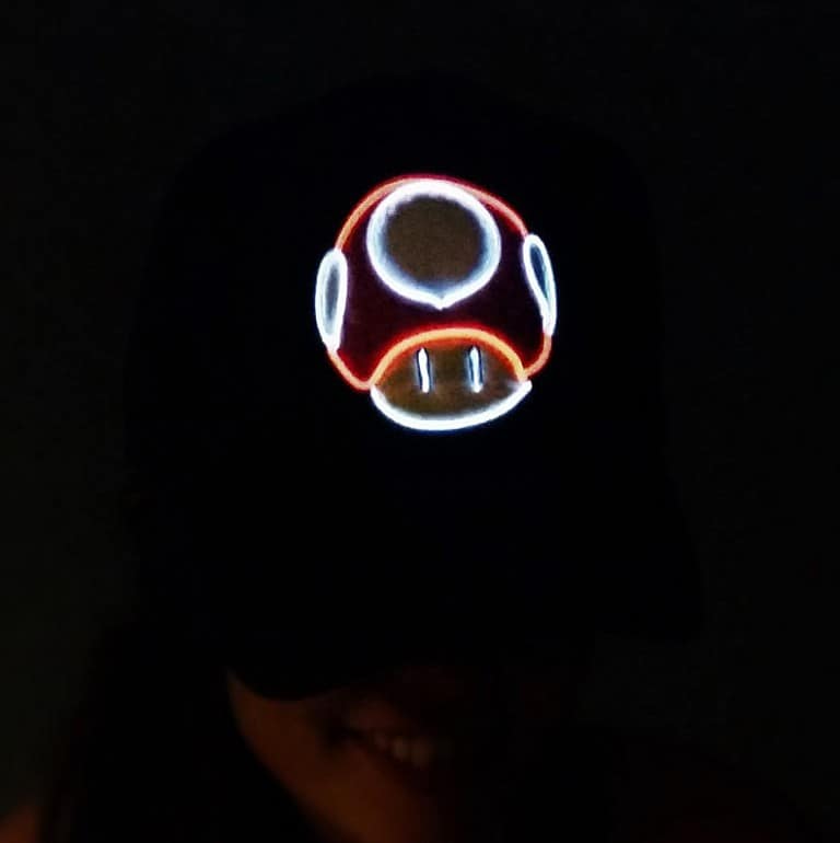 Twstd Glow Light Up Mushroom Hat Cute Night Hat For Teenager