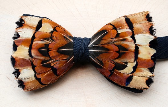 Feather Game Birds UK Feather Bow Tie - NoveltyStreet