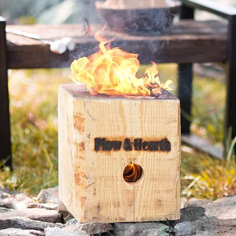 Plow & Hearth Blazing Block Portable Bonfire Great for Camping