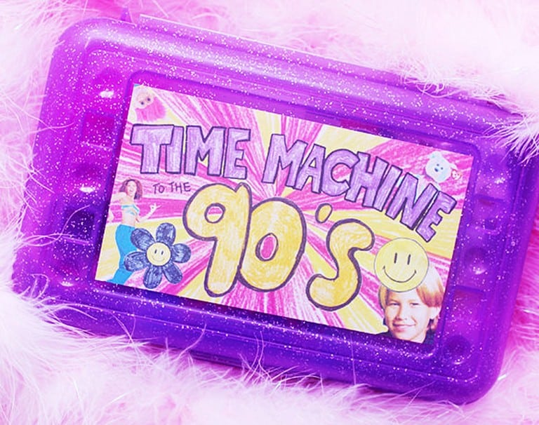 Sweet and Lovely Time Machine To The 90s Nostalgia Kit Cool Pencil Box