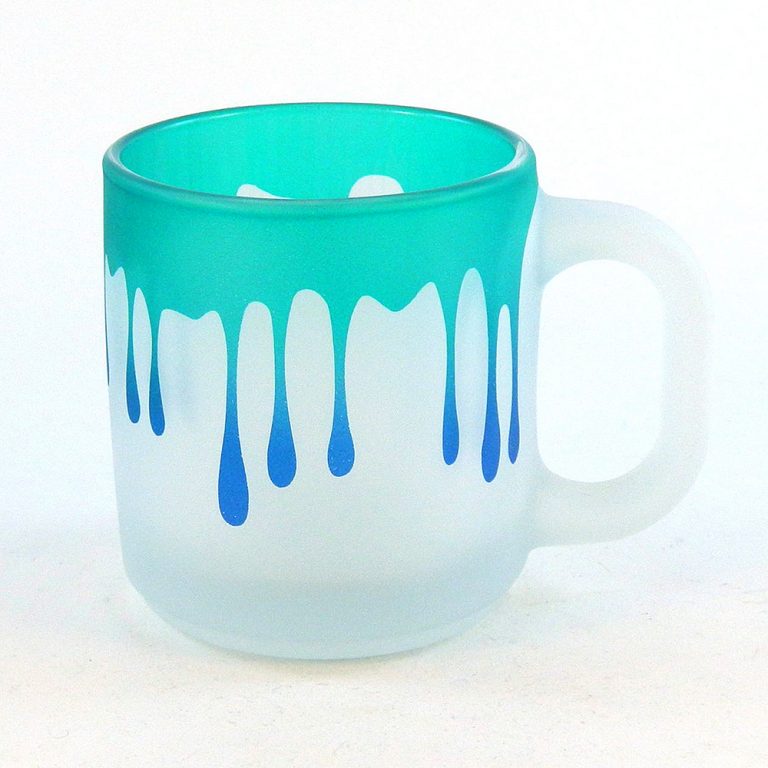 Woodeye Glassware Frosted Style Dripping Coffee Mug Cool Cup