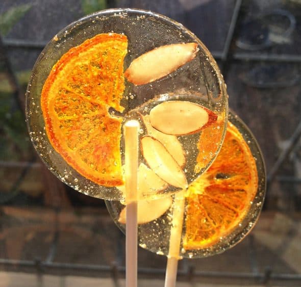 A Secret Forest Italian Bergamot Lollipops With Tangerine Slices & Slivered Almonds Gift for Kids A Secret Forest Italian Bergamot Lollipops With Tangerine Slices & Slivered Almonds Gift for Kids