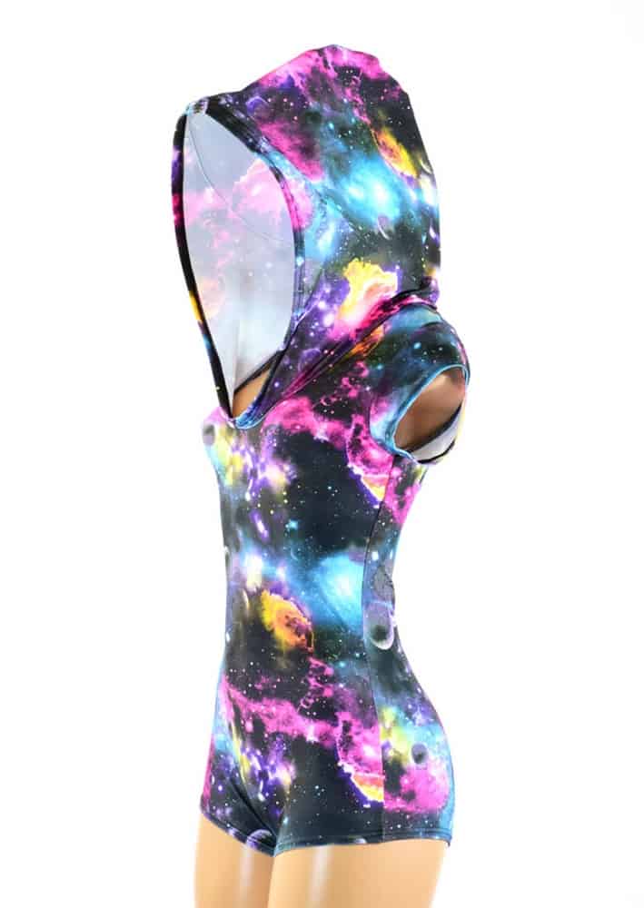 Coquetry Clothing UV Glow Galaxy Space Print Hoodie Nice Novelty Item