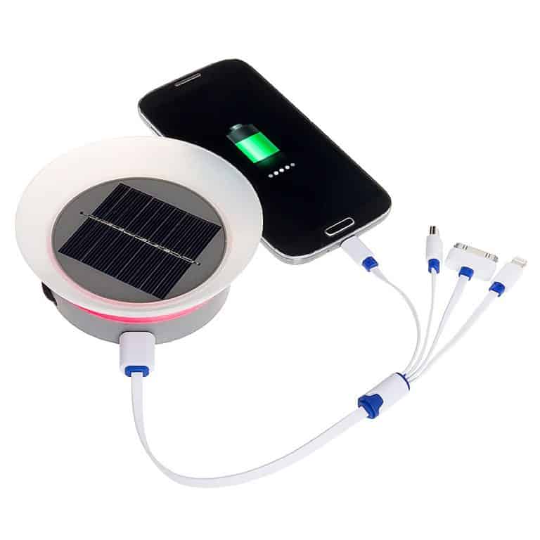 Green Lighting Solar Phone Charger Mobile Accessory