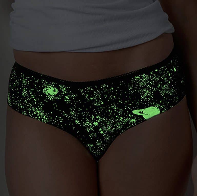 Make It Good Apparel Glow in the Dark Solar System Women's Bikini Underwear Gift Idea for Her